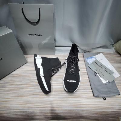wholesale quality balenciaga speed 2.0 black white